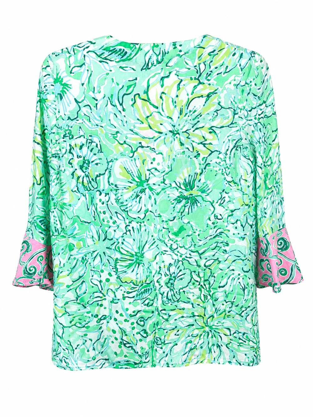 🌺 Lilly Pulitzer Keona Tunic Resort Aqua Hopelessly Devoted Engineered Tunic - Picture 4 of 5